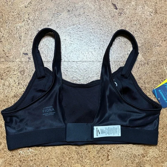 Brooks Moving Comfort Fiona Sports Bra NWT In Black Sz 34C - Picture 8 of 13